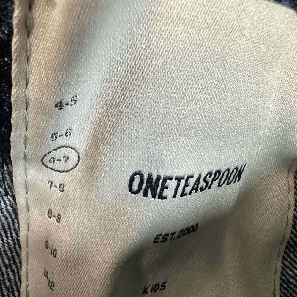 NWT One Teaspoon Kids Boys Denim Distressed Shorts Oxford Blue   - 6/7 - Picture 5 of 6